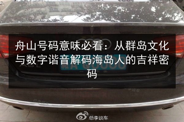 舟山号码意味必看:从群岛文化与数字谐音解码海岛人的吉祥密码 第2张 舟山号码意味必看:从群岛文化与数字谐音解码海岛人的吉祥密码 第2张