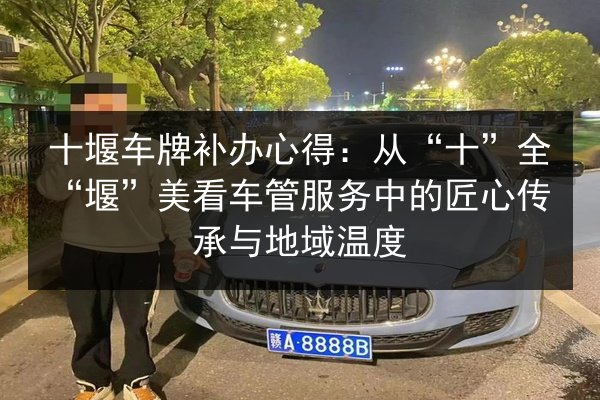 十堰车牌补办心得：从“十”全“堰”美看车管服务中的匠心传承与地域温度