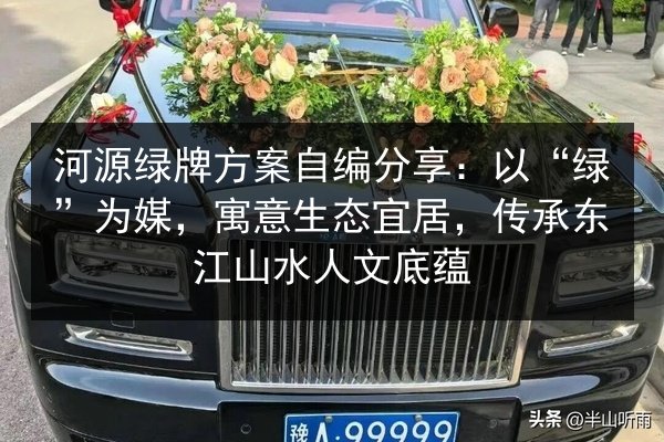 河源绿牌方案自编分享：以“绿”为媒，寓意生态宜居，传承东江山水人文底蕴