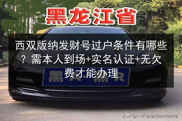 西双版纳发财号过户条件有哪些？需本人到场+实名认证+无欠费才能办理