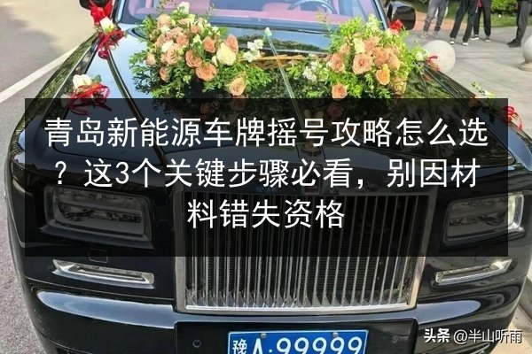 青岛新能源车牌摇号攻略怎么选?这3个关键步骤必看,别因材料错失资格 第3张 青岛新能源车牌摇号攻略怎么选?这3个关键步骤必看,别因材料错失资格 第3张