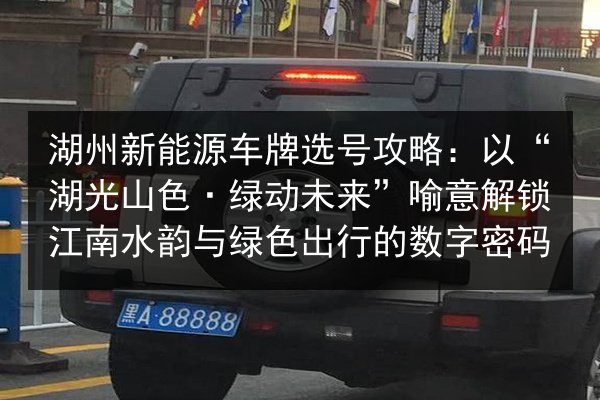湖州新能源车牌选号攻略：以“湖光山色·绿动未来”喻意解锁江南水韵与绿色出行的数字密码 第3张