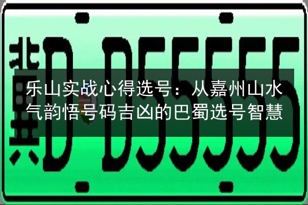乐山实战心得选号:从嘉州山水气韵悟号码吉凶的巴蜀选号智慧 第2张 乐山实战心得选号:从嘉州山水气韵悟号码吉凶的巴蜀选号智慧 第2张