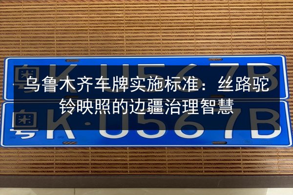 乌鲁木齐车牌实施标准:丝路驼铃映照的边疆治理智慧 第2张 乌鲁木齐车牌实施标准:丝路驼铃映照的边疆治理智慧 第2张