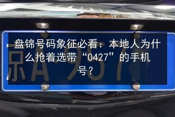 盘锦号码象征必看：本地人为什么抢着选带“0427”的手机号？
