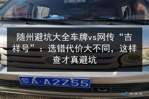 随州避坑大全车牌vs网传“吉祥号”：选错代价大不同，这样查才真避坑
