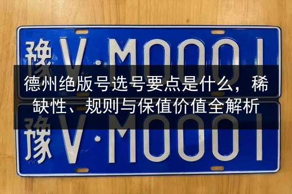 德州绝版号选号要点是什么,稀缺性、规则与保值价值全解析 第2张 德州绝版号选号要点是什么,稀缺性、规则与保值价值全解析 第2张