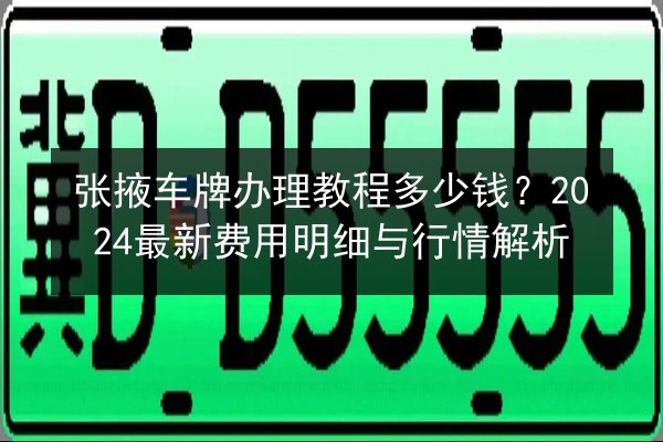 张掖车牌办理教程多少钱?2024最新费用明细与行情解析 第3张 张掖车牌办理教程多少钱?2024最新费用明细与行情解析 第3张