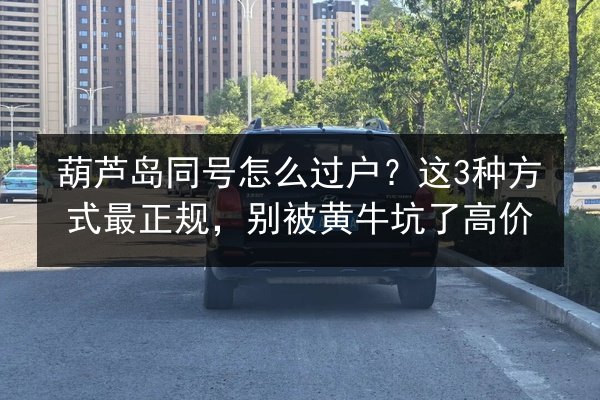 葫芦岛同号怎么过户?这3种方式最正规,别被黄牛坑了高价 第2张 葫芦岛同号怎么过户?这3种方式最正规,别被黄牛坑了高价 第2张