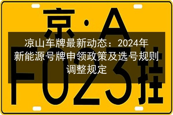 凉山车牌最新动态：2024年新能源号牌申领政策及选号规则调整规定