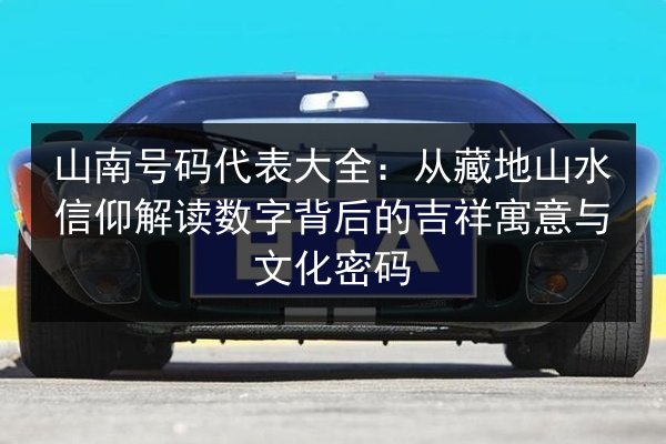 山南号码代表大全：从藏地山水信仰解读数字背后的吉祥寓意与文化密码 第2张
