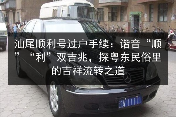汕尾顺利号过户手续：谐音“顺”“利”双吉兆，探粤东民俗里的吉祥流转之道 第2张