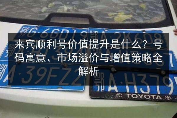 来宾顺利号价值提升是什么？号码寓意、市场溢价与增值策略全解析
