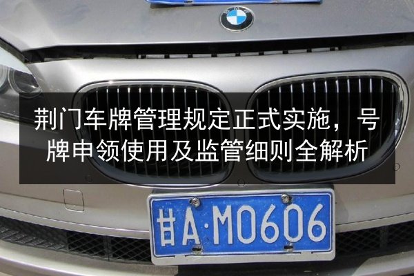 荆门车牌管理规定正式实施,号牌申领使用及监管细则全解析 第2张 荆门车牌管理规定正式实施,号牌申领使用及监管细则全解析 第2张