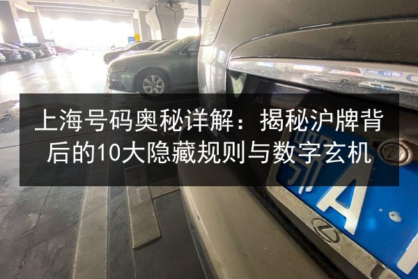 上海号码奥秘详解：揭秘沪牌背后的10大隐藏规则与数字玄机