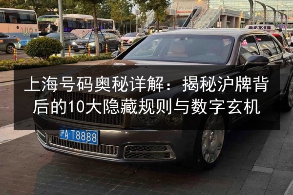 上海号码奥秘详解:揭秘沪牌背后的10大隐藏规则与数字玄机 第3张 上海号码奥秘详解:揭秘沪牌背后的10大隐藏规则与数字玄机 第3张