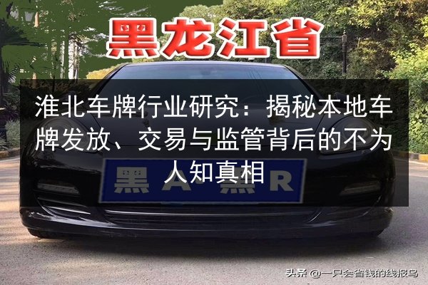 淮北车牌行业研究:揭秘本地车牌发放、交易与监管背后的不为人知真相 第3张 淮北车牌行业研究:揭秘本地车牌发放、交易与监管背后的不为人知真相 第3张