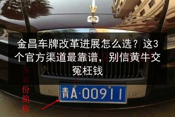金昌车牌改革进展怎么选？这3个官方渠道最靠谱，别信黄牛交冤枉钱