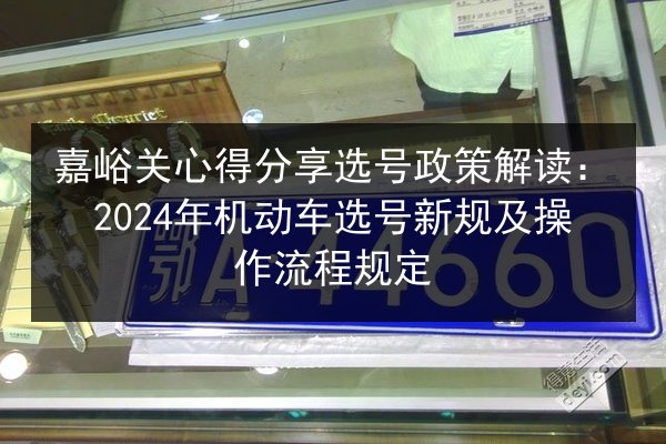 嘉峪关心得分享选号政策解读：2024年机动车选号新规及操作流程规定 第2张