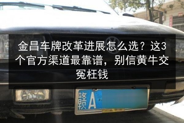 金昌车牌改革进展怎么选?这3个官方渠道最靠谱,别信黄牛交冤枉钱 第3张 金昌车牌改革进展怎么选?这3个官方渠道最靠谱,别信黄牛交冤枉钱 第3张