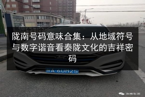 陇南号码意味合集:从地域符号与数字谐音看秦陇文化的吉祥密码 第2张 陇南号码意味合集:从地域符号与数字谐音看秦陇文化的吉祥密码 第2张
