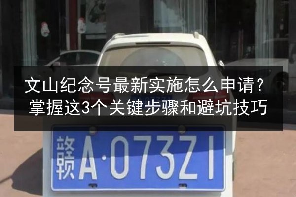 文山纪念号最新实施怎么申请?掌握这3个关键步骤和避坑技巧 第3张 文山纪念号最新实施怎么申请?掌握这3个关键步骤和避坑技巧 第3张