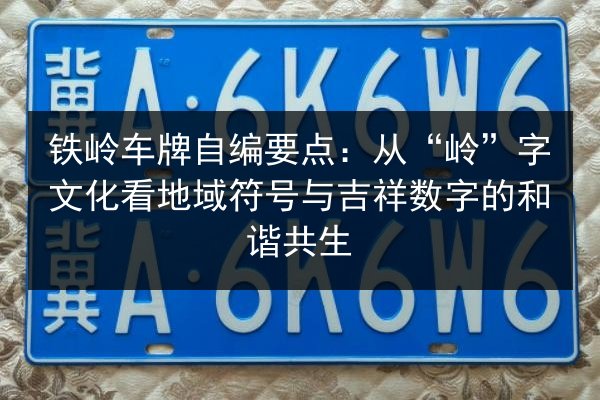 铁岭车牌自编要点：从“岭”字文化看地域符号与吉祥数字的和谐共生 第2张