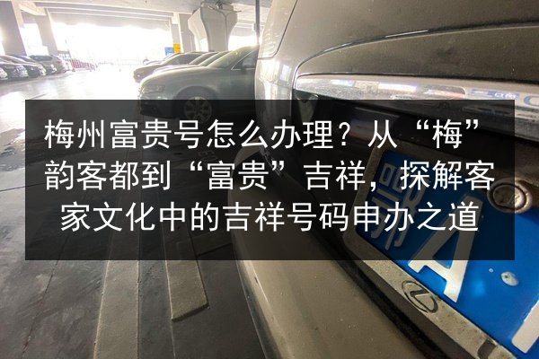 梅州富贵号怎么办理？从“梅”韵客都到“富贵”吉祥，探解客家文化中的吉祥号码申办之道