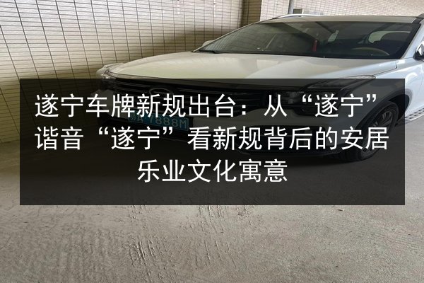 遂宁车牌新规出台：从“遂宁”谐音“遂宁”看新规背后的安居乐业文化寓意