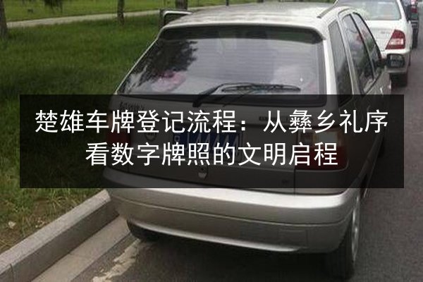 楚雄车牌登记流程：从彝乡礼序看数字牌照的文明启程