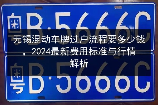 无锡混动车牌过户流程要多少钱，2024最新费用标准与行情解析