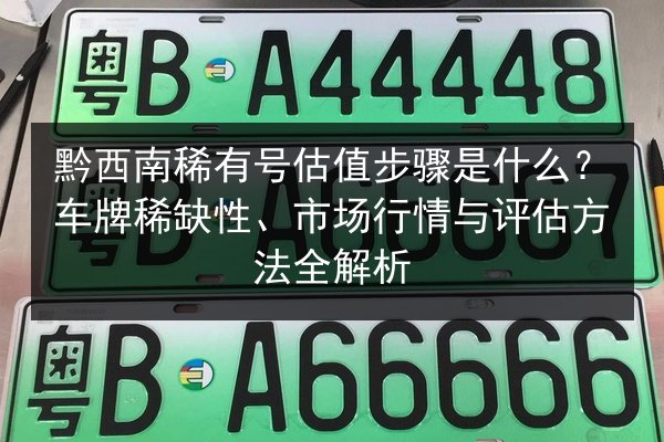 黔西南稀有号估值步骤是什么?车牌稀缺性、市场行情与评估方法全解析 第3张 黔西南稀有号估值步骤是什么?车牌稀缺性、市场行情与评估方法全解析 第3张