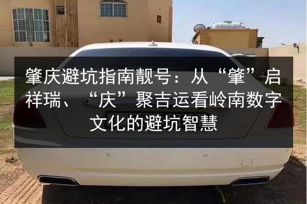 肇庆避坑指南靓号：从“肇”启祥瑞、“庆”聚吉运看岭南数字文化的避坑智慧