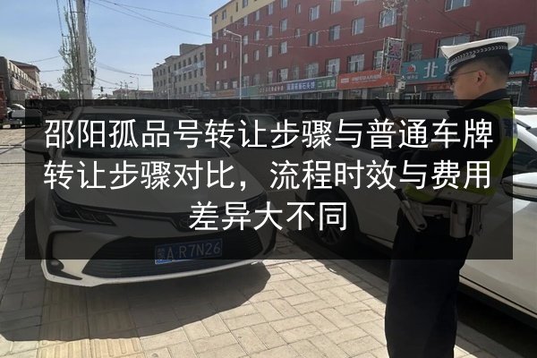 邵阳孤品号转让步骤与普通车牌转让步骤对比，流程时效与费用差异大不同 第3张