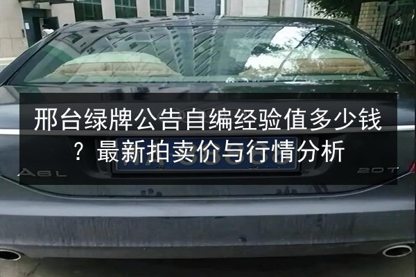 邢台绿牌公告自编经验值多少钱?最新拍卖价与行情分析 第2张 邢台绿牌公告自编经验值多少钱?最新拍卖价与行情分析 第2张