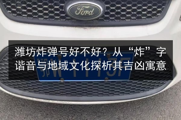 潍坊炸弹号好不好？从“炸”字谐音与地域文化探析其吉凶寓意 第2张
