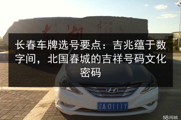 长春车牌选号要点:吉兆蕴于数字间,北国春城的吉祥号码文化密码 第3张 长春车牌选号要点:吉兆蕴于数字间,北国春城的吉祥号码文化密码 第3张