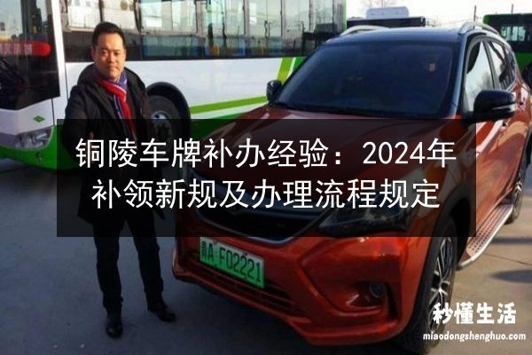 铜陵车牌补办经验：2024年补领新规及办理流程规定