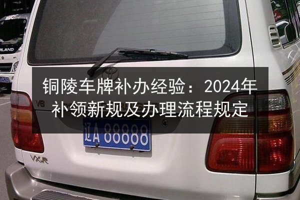 铜陵车牌补办经验:2024年补领新规及办理流程规定 第3张 铜陵车牌补办经验:2024年补领新规及办理流程规定 第3张