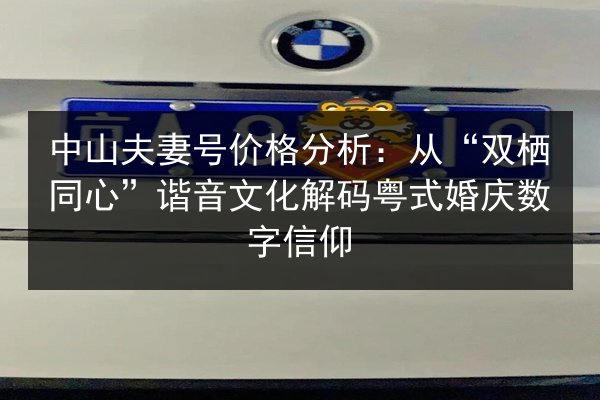 中山夫妻号价格分析:从“双栖同心”谐音文化解码粤式婚庆数字信仰 第2张 中山夫妻号价格分析:从“双栖同心”谐音文化解码粤式婚庆数字信仰 第2张