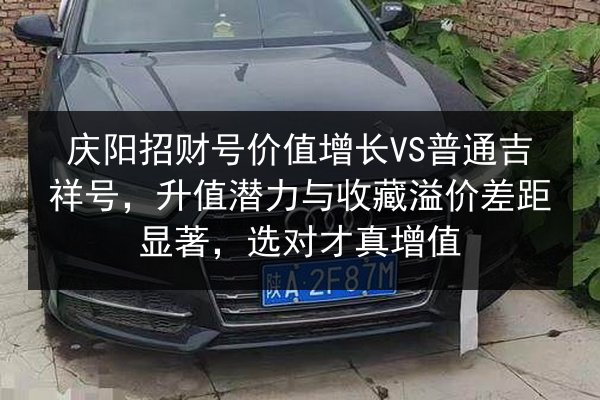 庆阳招财号价值增长VS普通吉祥号,升值潜力与收藏溢价差距显著,选对才真增值 第3张 庆阳招财号价值增长VS普通吉祥号,升值潜力与收藏溢价差距显著,选对才真增值 第3张