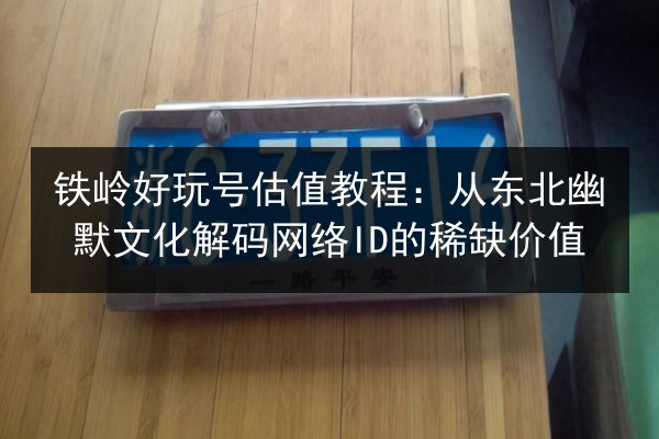 铁岭好玩号估值教程：从东北幽默文化解码网络ID的稀缺价值
