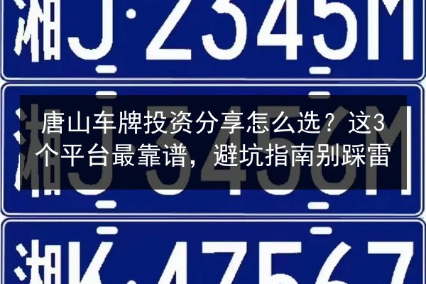 唐山车牌投资分享怎么选？这3个平台最靠谱，避坑指南别踩雷