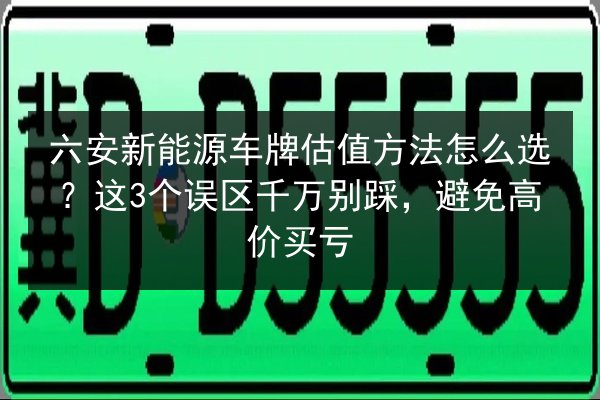 六安新能源车牌估值方法怎么选?这3个误区千万别踩,避免高价买亏 第2张 六安新能源车牌估值方法怎么选?这3个误区千万别踩,避免高价买亏 第2张