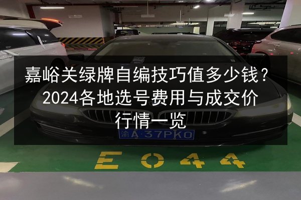 嘉峪关绿牌自编技巧值多少钱？2024各地选号费用与成交价行情一览