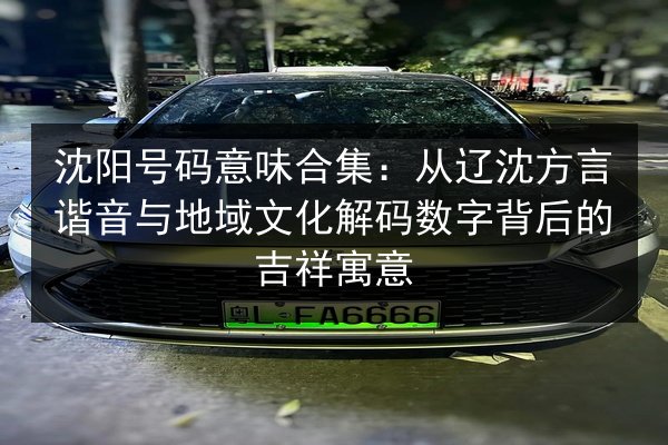 沈阳号码意味合集：从辽沈方言谐音与地域文化解码数字背后的吉祥寓意 第3张