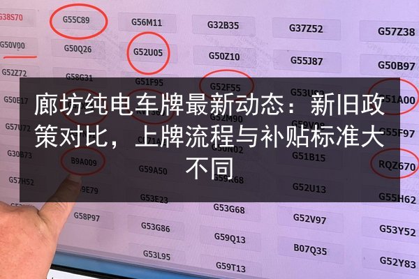 廊坊纯电车牌最新动态：新旧政策对比，上牌流程与补贴标准大不同 第2张