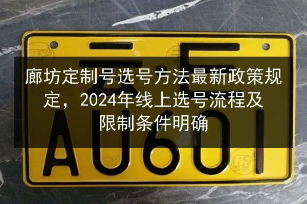 廊坊定制号选号方法最新政策规定，2024年线上选号流程及限制条件明确 第2张