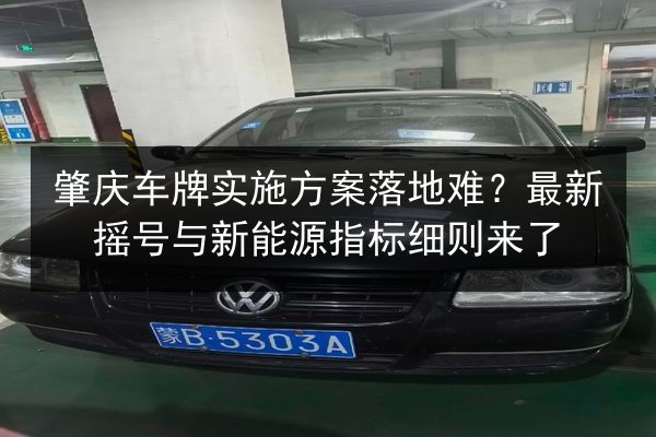 肇庆车牌实施方案落地难？最新摇号与新能源指标细则来了