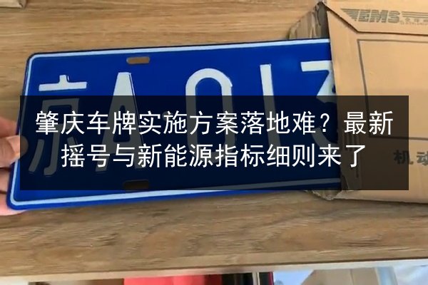 肇庆车牌实施方案落地难？最新摇号与新能源指标细则来了 第3张
